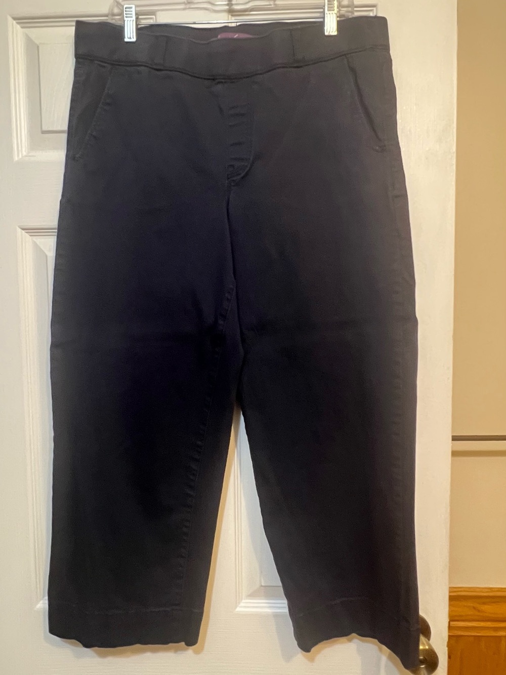 Navy blue Cropped Pull-On Pants